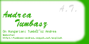 andrea tumbasz business card